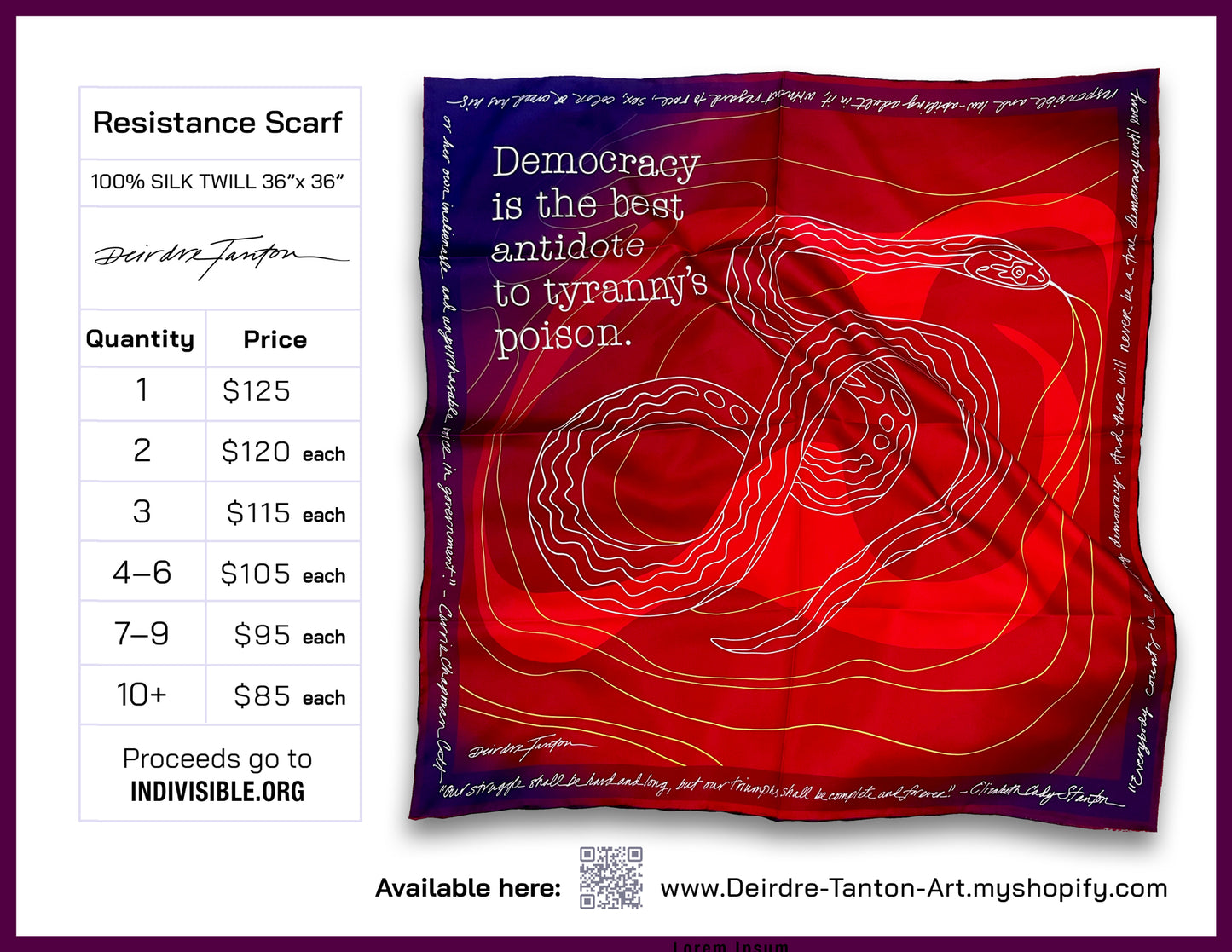 1 Resistance Scarf - Year of the Snake