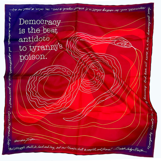 Silk Scarf for Year of the Snake 100% Silk Twill