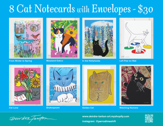 8 Cat Notecards